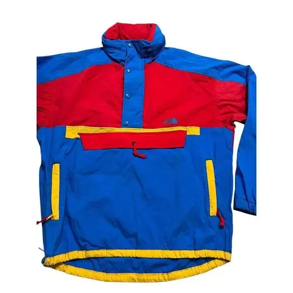 Vintage‎ 80s The North Face TNF Men’s Loose Fit Colorful Windbreaker Jacket - S